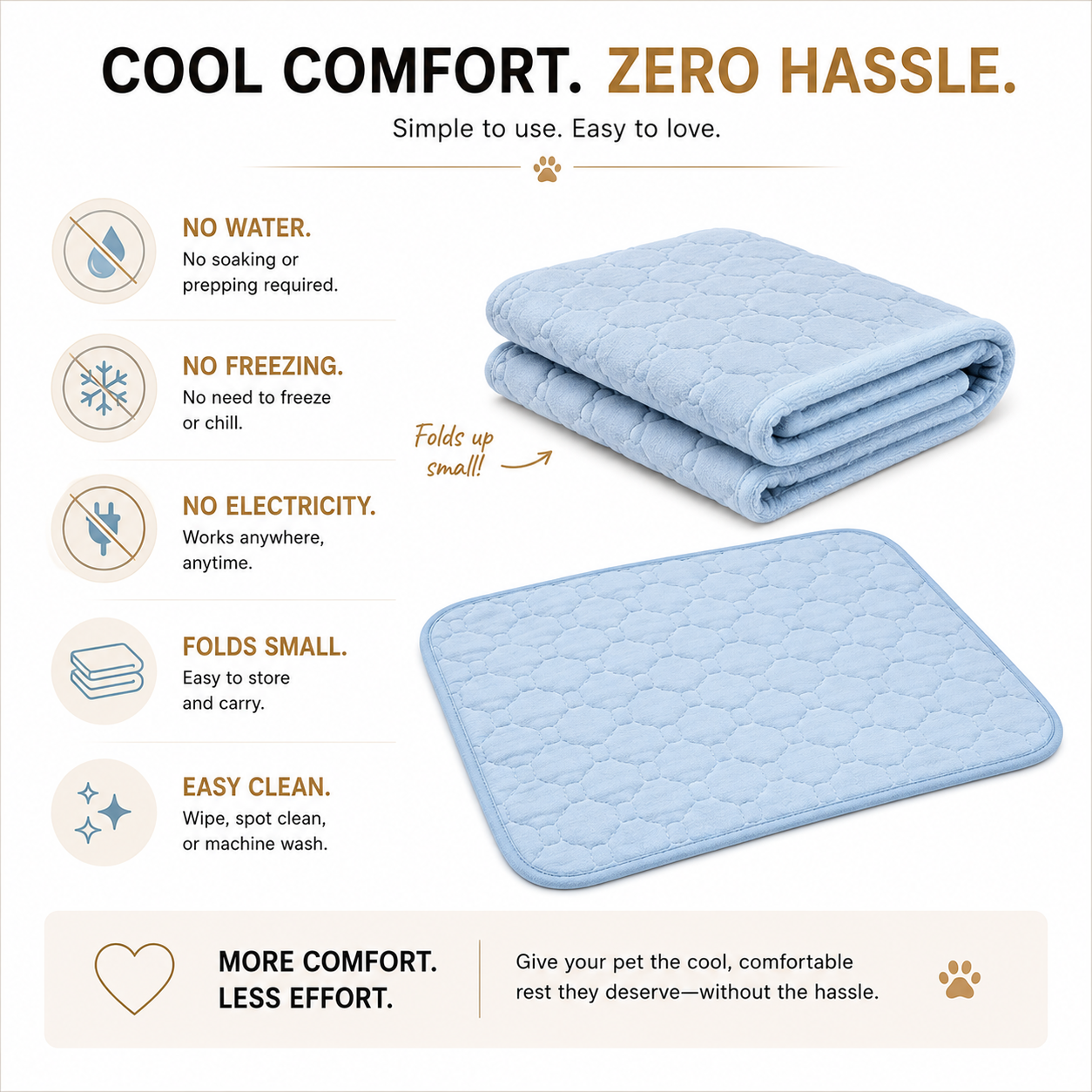 CoolFabrix™ Chill Mat for Dogs & Cats