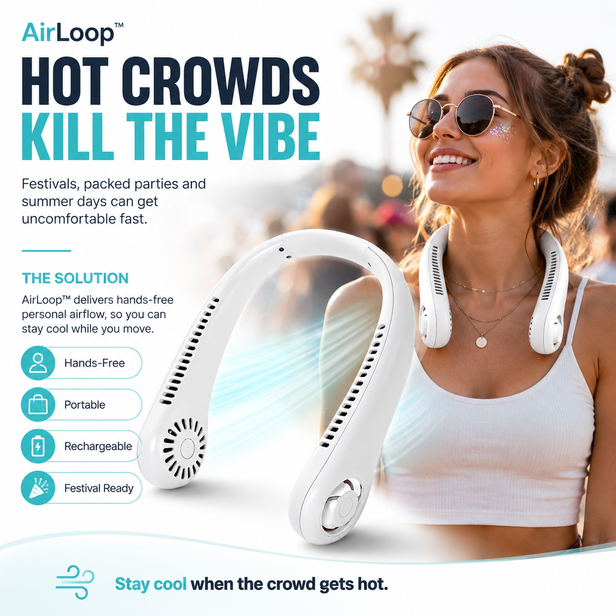 AirLoop™ Portable Neck Fan