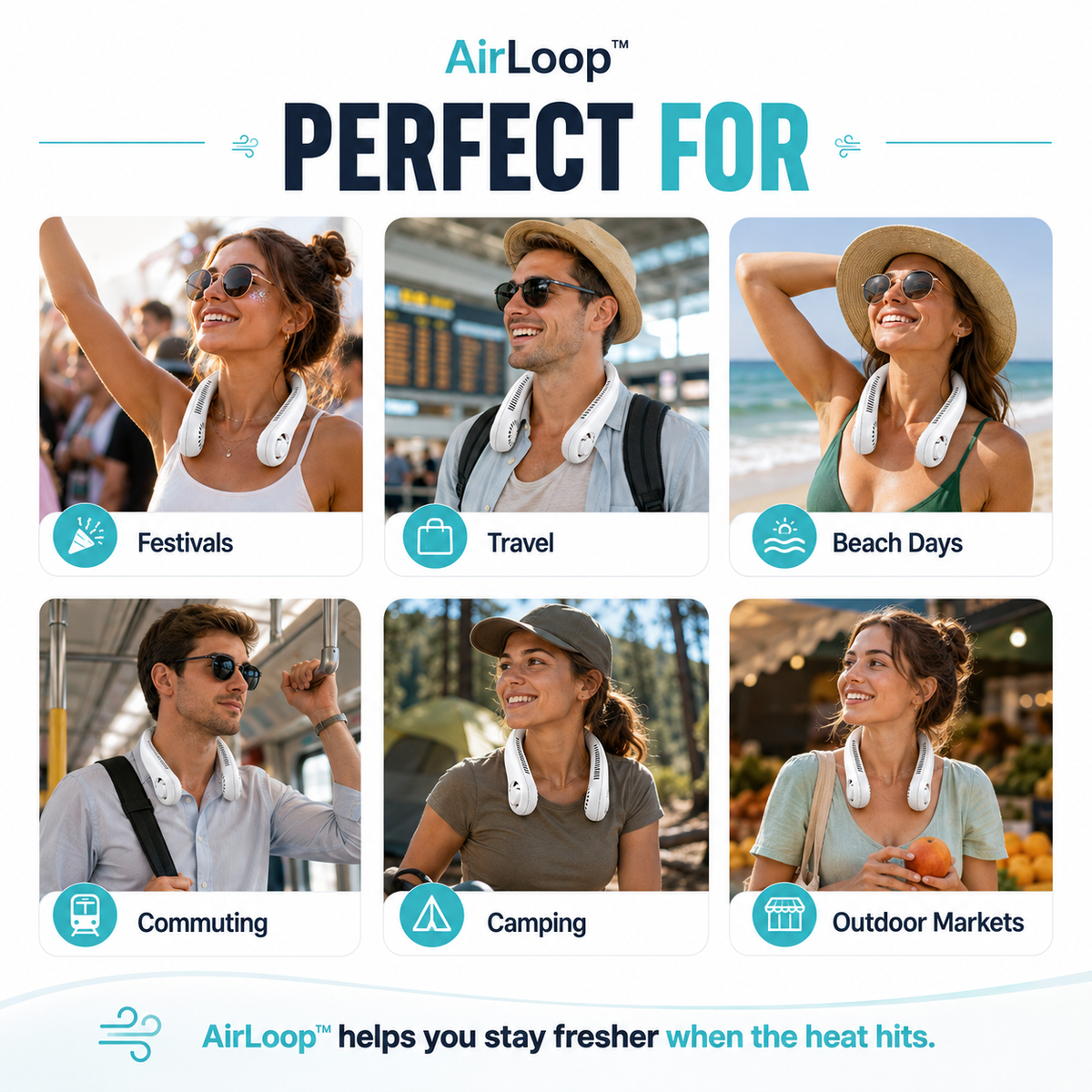 AirLoop™ Portable Neck Fan