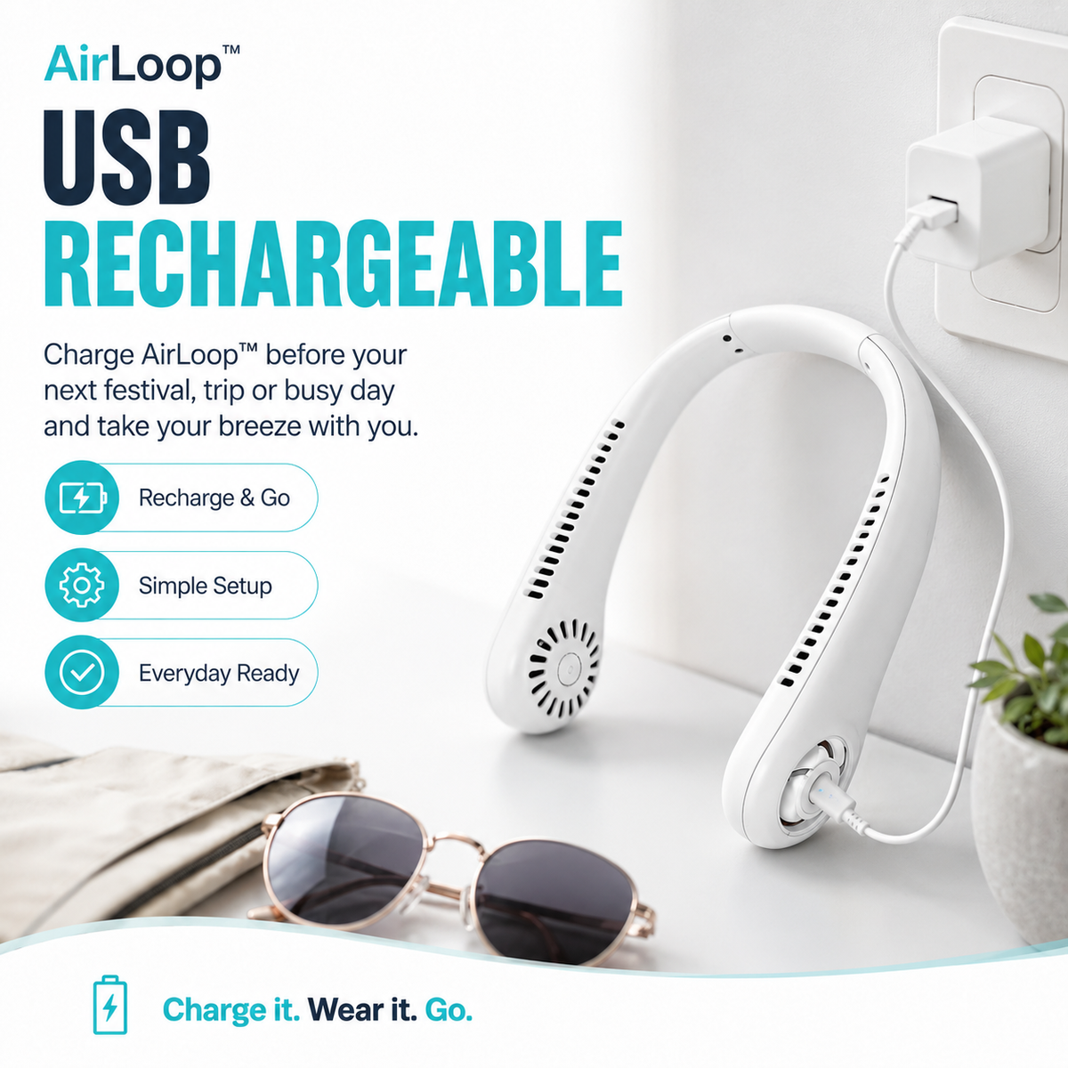 AirLoop™ Portable Neck Fan