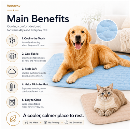 CoolFabrix™ Chill Mat for Dogs & Cats